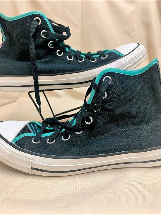 Converse Other - Converse Chuck Taylor All Star High Top Sneakers Black & Green US Men’s 7/ Women